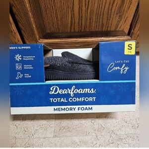 Dearfoams Memory Foam Mens Slippers Brand new in box
